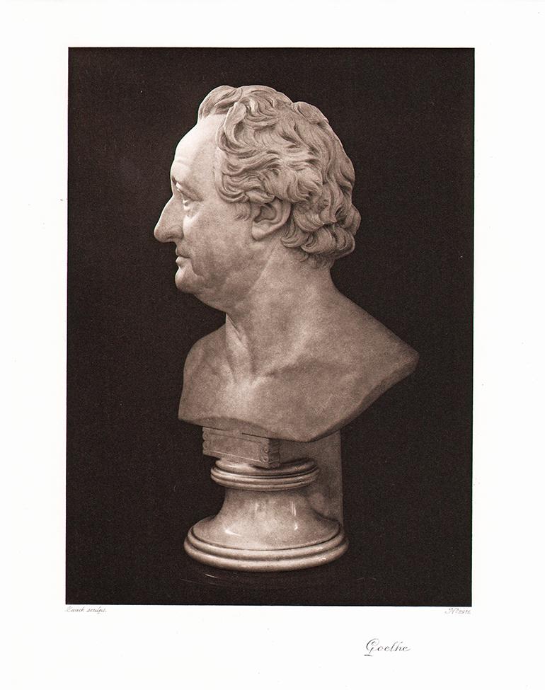 Büste von Goethe Kunstdruck Tiefdruck