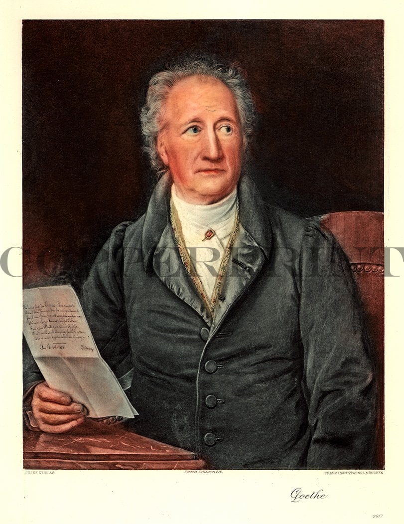 Portrait von Johann Wolfgang von Goethe Kunstdruck Tiefdruck