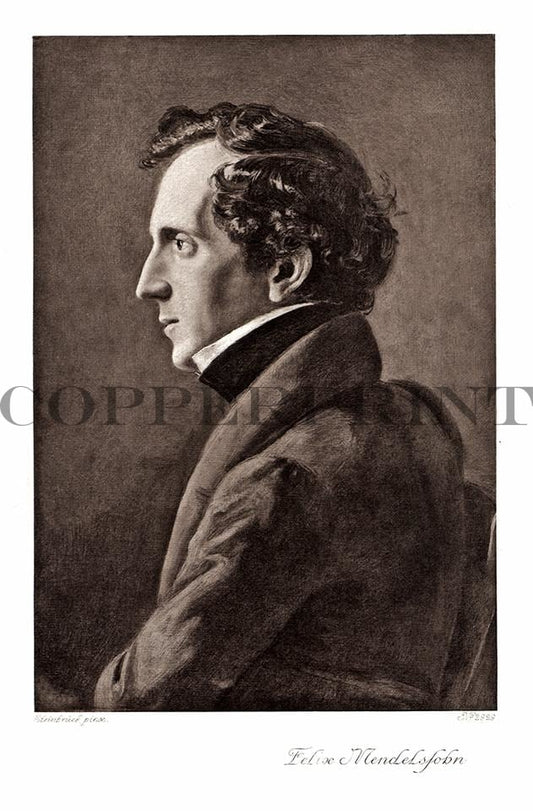 Portrait von Felix Mendelssohn Bartholdy Kunstdruck Tiefdruck