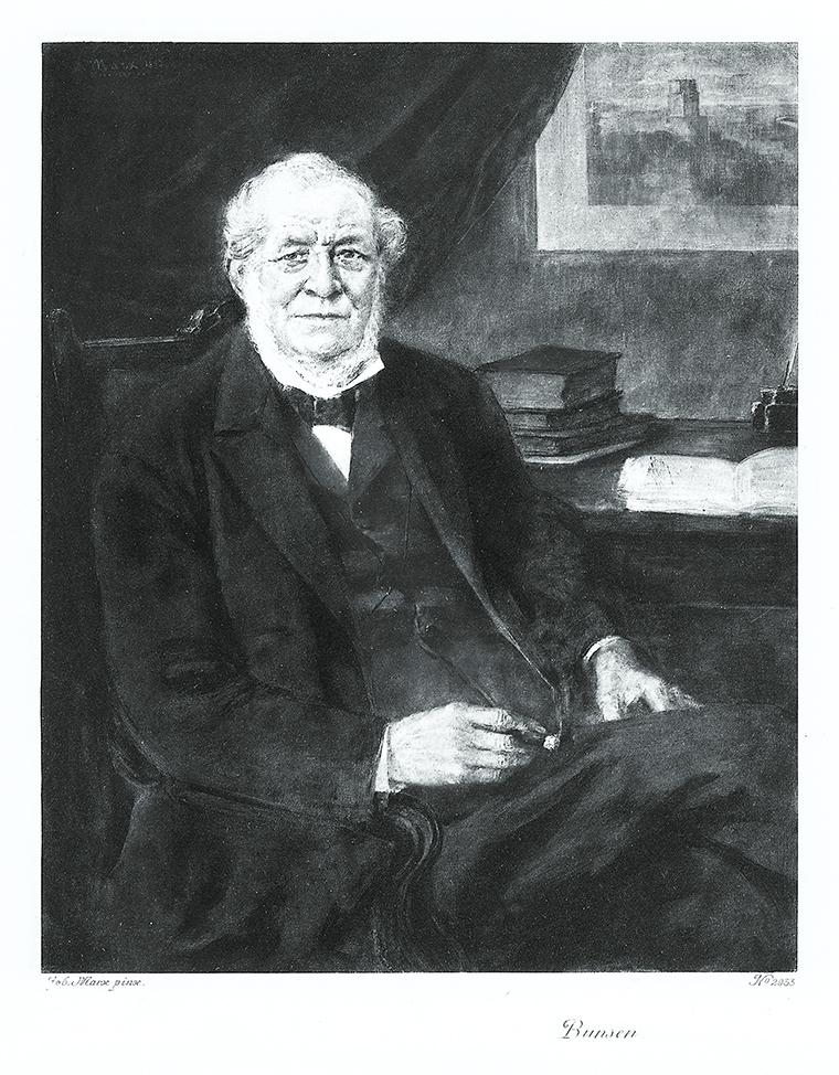 Portrait von Robert Wilhelm Bunsen Kunstdruck Tiefdruck