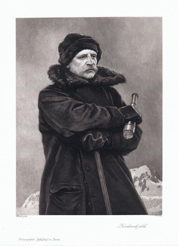 Portrait vom Polarforscher Adolf Nordenskiöld Kunstdruck Tiefdruck