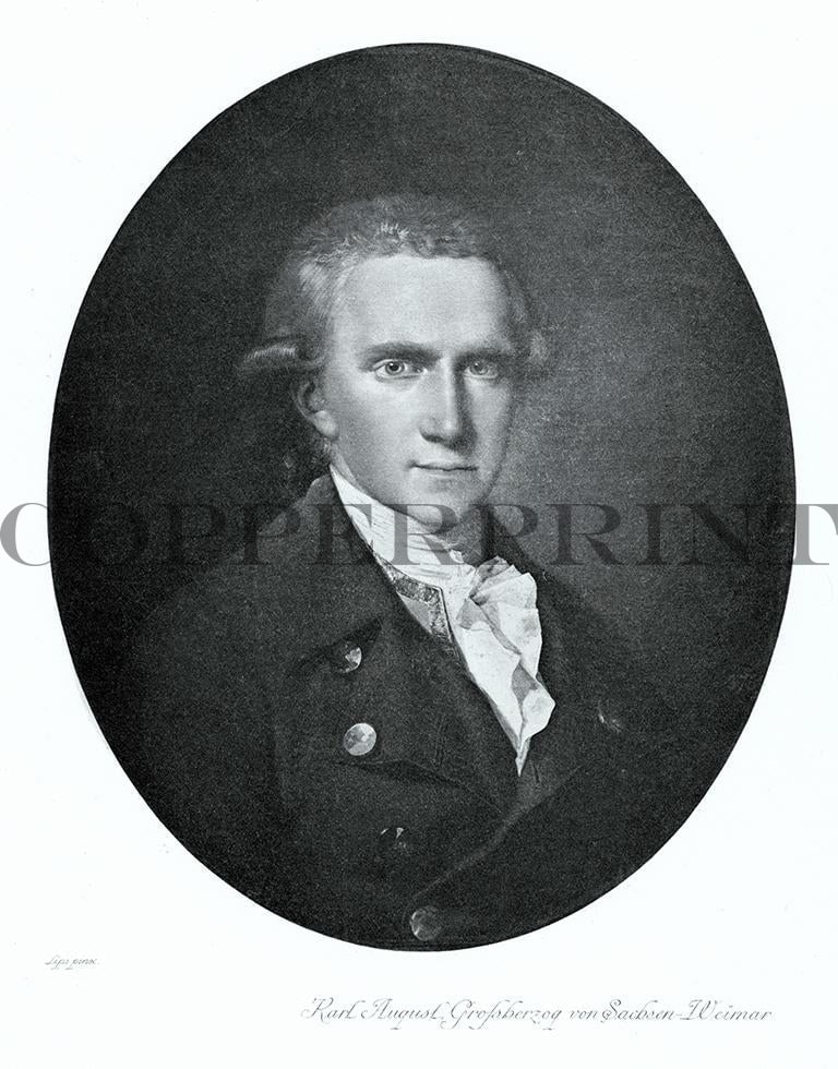Portrait von Großherzog Karl August Kunstdruck Tiefdruck