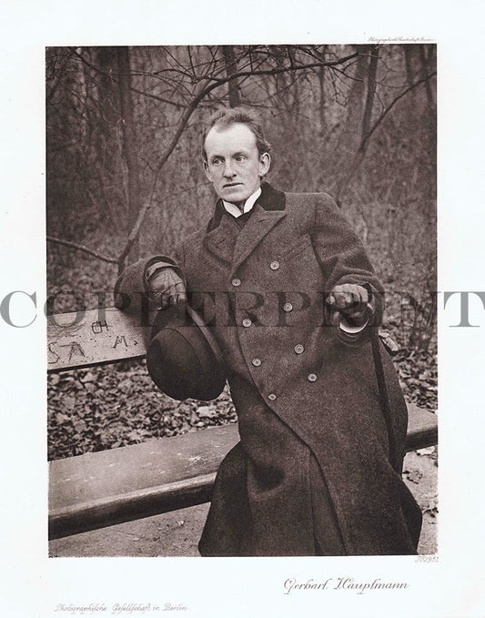 Portrait von Gerhart Hauptmann Kunstdruck Tiefdruck