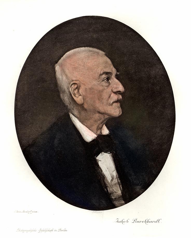 Portrait von Jakob Burckhardt Kunstdruck Tiefdruck