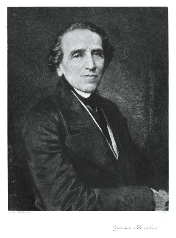 Portrait von Giacomo Meyerbeer Kunstdruck Tiefdruck