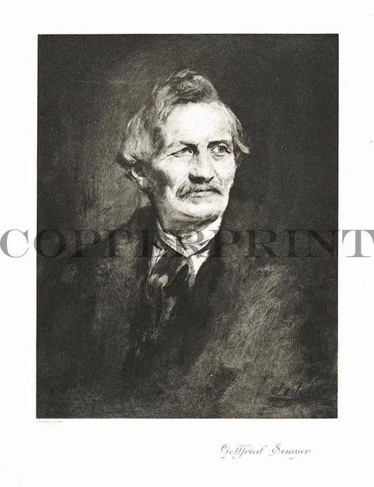 Portrait von Gottfried Semper Kunstdruck Tiefdruck