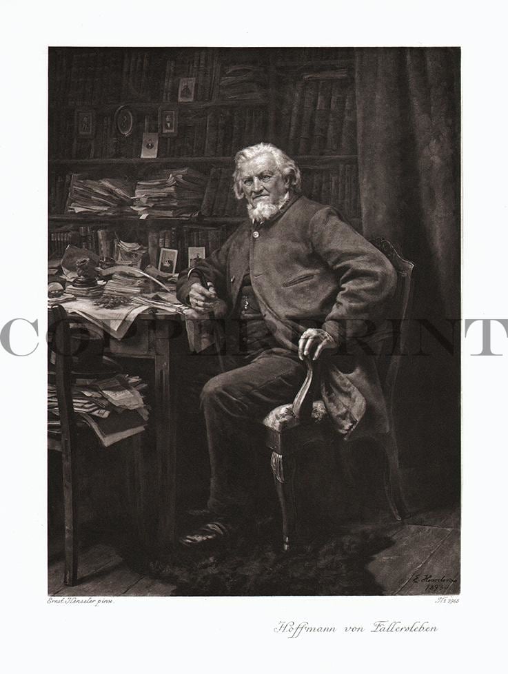 Portrait von August Heinrich Hoffmann Kunstdruck Tiefdruck