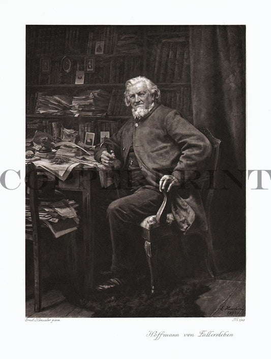 Portrait von August Heinrich Hoffmann Kunstdruck Tiefdruck