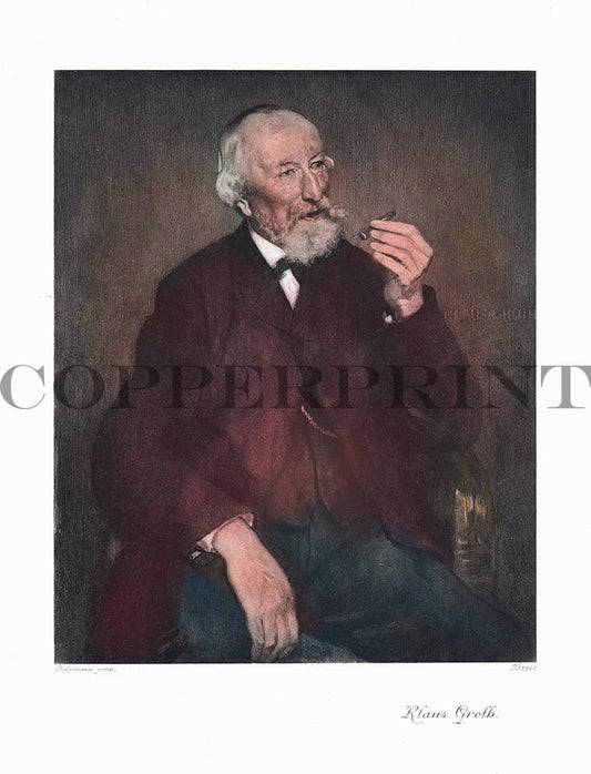 Portrait von Klaus Groth Kunstdruck Tiefdruck