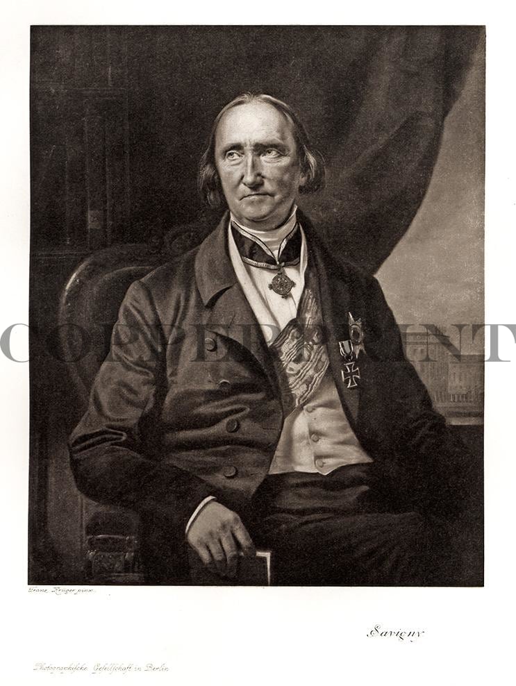 Portrait von Savigny Kunstdruck Tiefdruck