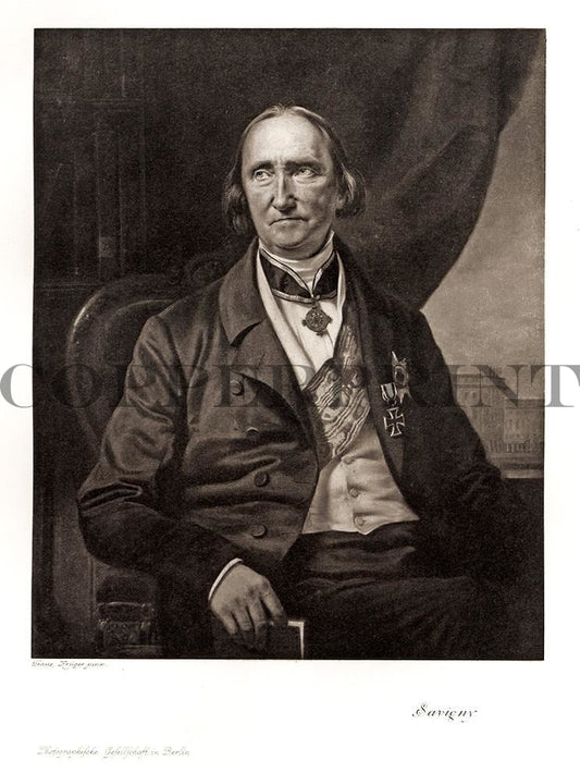 Portrait von Savigny Kunstdruck Tiefdruck