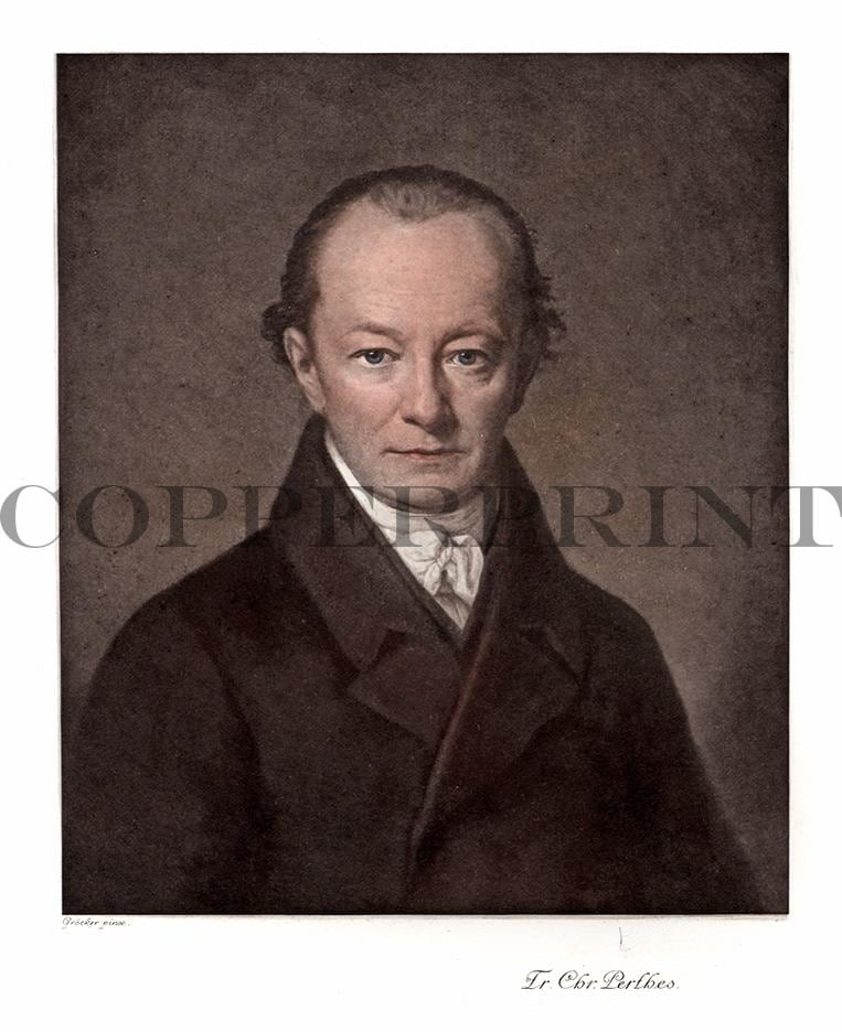 Portrait von Fr. Chr. Perthes Kunstdruck Tiefdruck