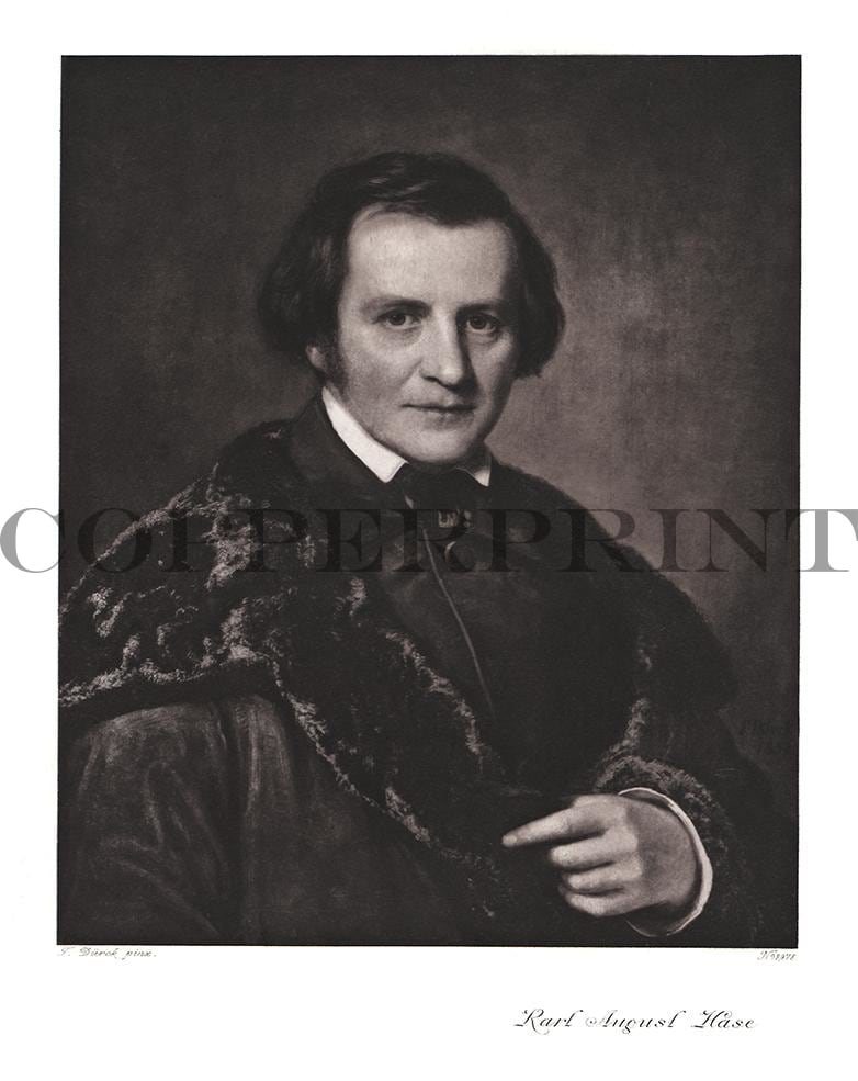Portrait von Karl August Hase Kunstdruck Tiefdruck