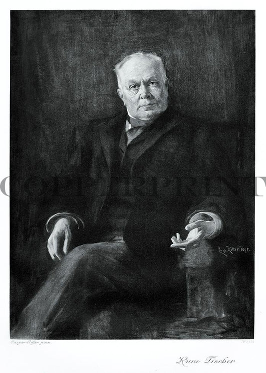 Portrait von Kuno Fischer Kunstdruck Tiefdruck