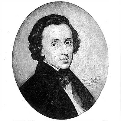 Portrait von Frédéric Chopin Kunstdruck Tiefdruck