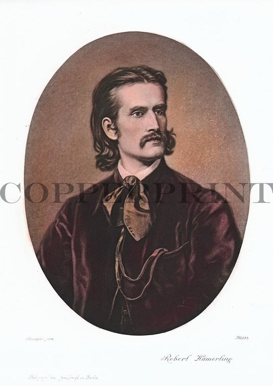 Portrait von Robert Hamerling Kunstdruck Tiefdruck