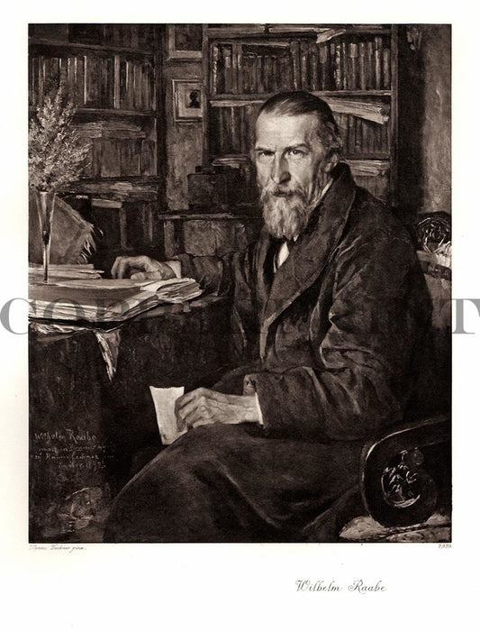 Portrait von Wilhelm Raabe Kunstdruck Tiefdruck