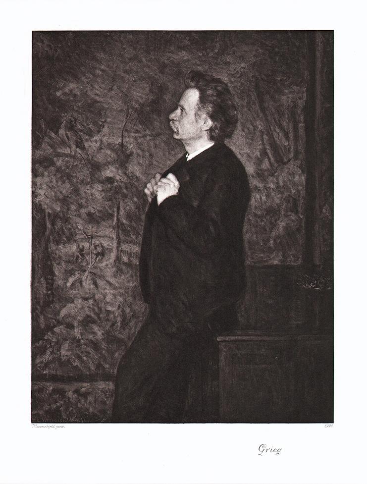 Portrait Edvard Grieg Kunstdruck Tiefdruck