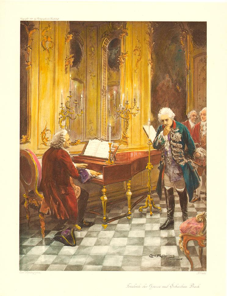 Konzert von Bach für Friedrich den Großen Kunstdruck Tiefdruck