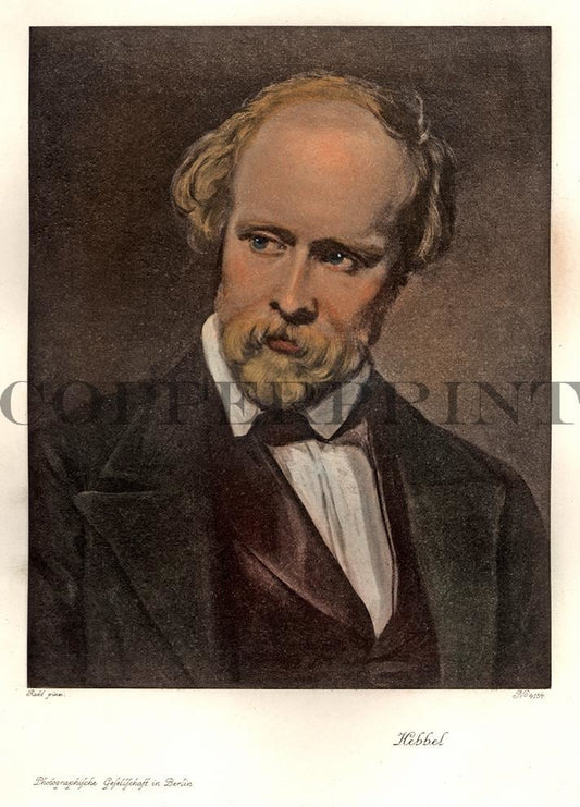 Portrait von Hebbel Kunstdruck Tiefdruck