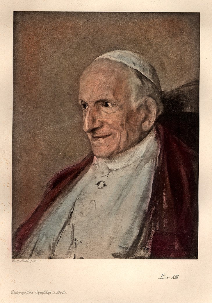 Portrait von Leo XIII Kunstdruck Tiefdruck