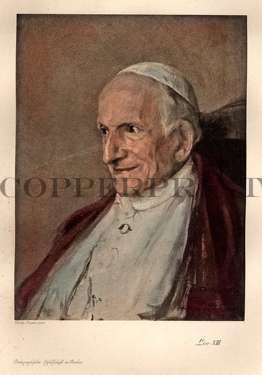 Portrait von Leo XIII Kunstdruck Tiefdruck