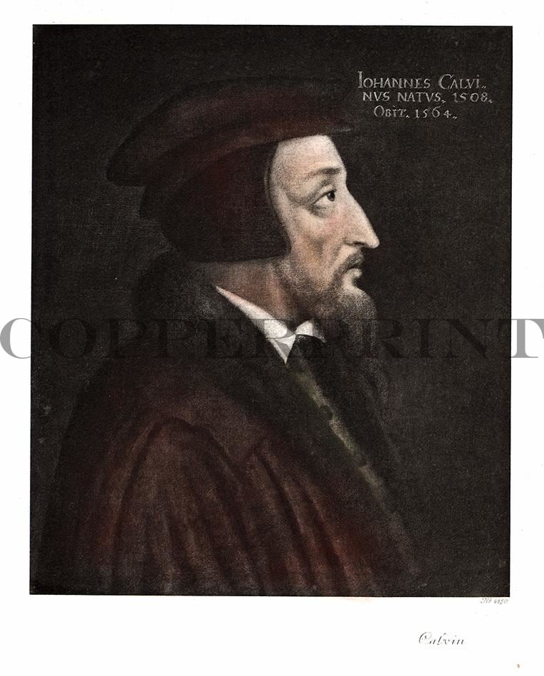Portrait von Mann im Profil Kunstdruck Tiefdruck