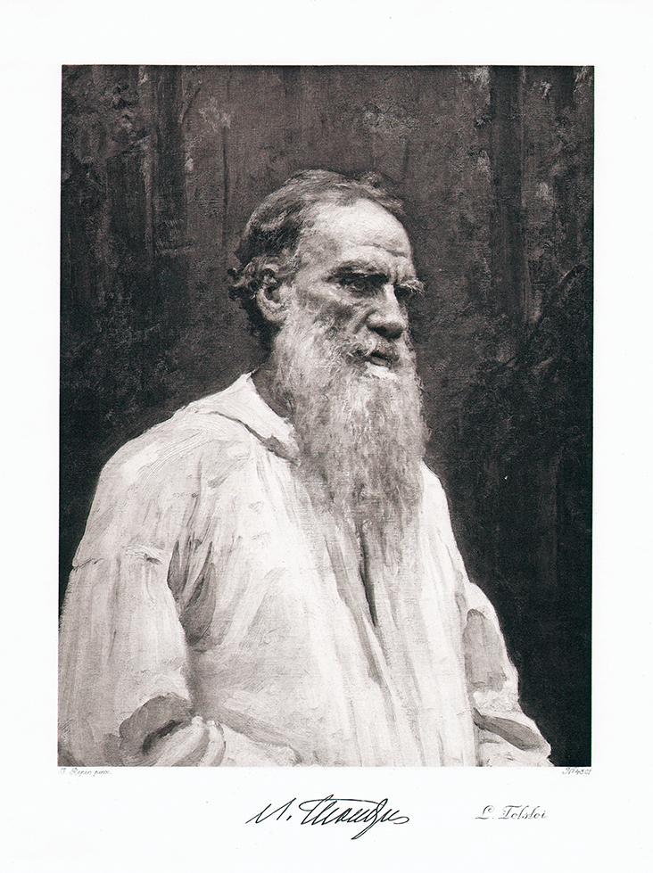 Portrait Lew Nikolajewitsch Tolstoi Kunstdruck Tiefdruck