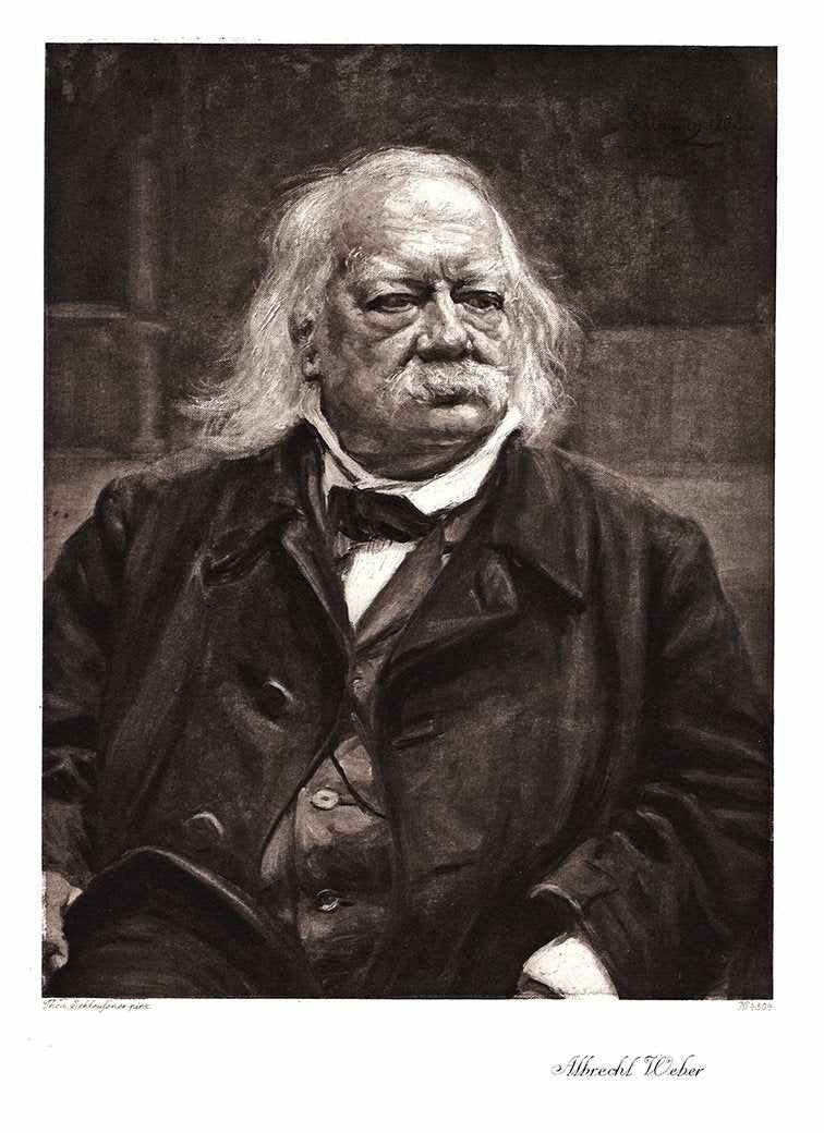 Portrait von Albrecht Weber schwarz weiß Kunstdruck Tiefdruck