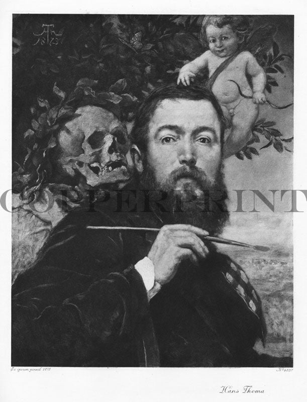 Portrait von Hans Thoma Kunstdruck Tiefdruck