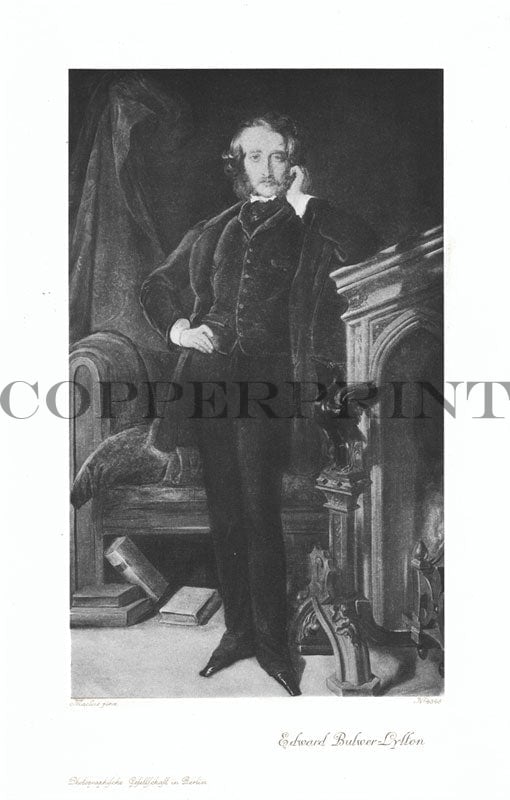 Portrait von Edward Bulwer-Lytton Kunstdruck Tiefdruck