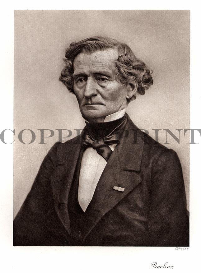 Portrait von Berlioz Kunstdruck Tiefdruck