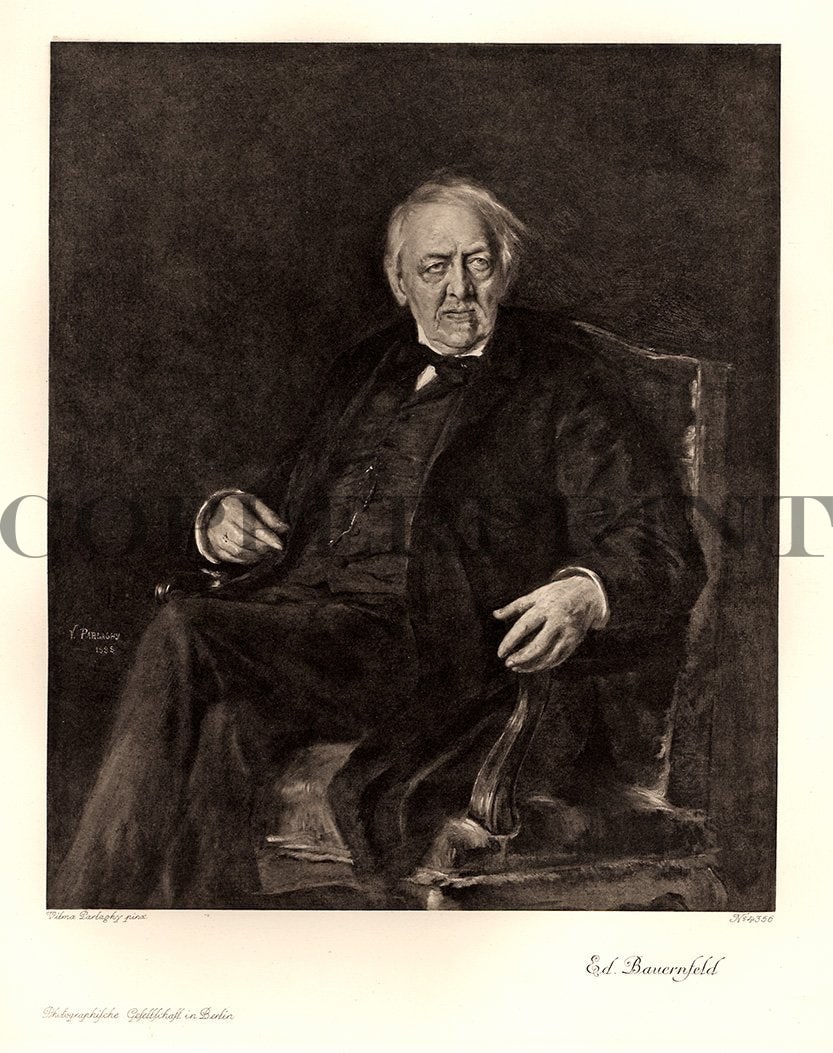 Portrait von Ed. Bauernfeld Kunstdruck Tiefdruck