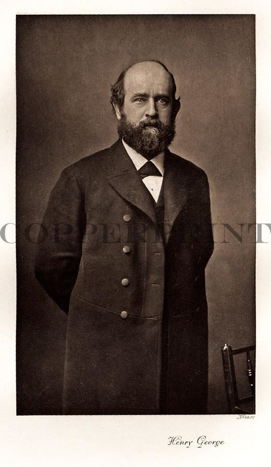 Portrait von Henry George Kunstdruck Tiefdruck