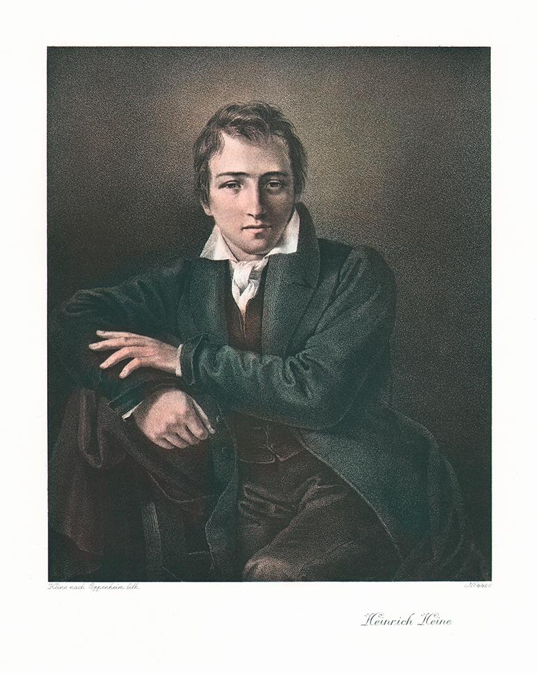 Portrait von Heinrich Heine I Kunstdruck Tiefdruck