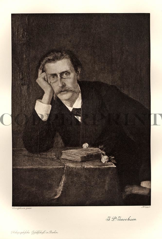 Portrait von J.P. Jacobson Kunstdruck Tiefdruck