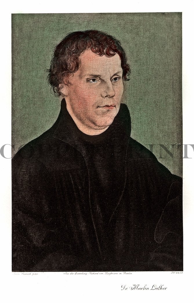Portrait von Martin Luther Kunstdruck Tiefdruck