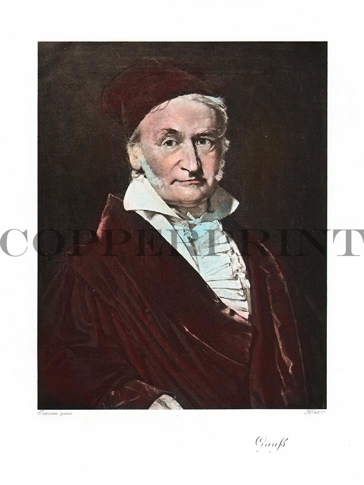 Portrait von Carl Friedrich Gauß Kunstdruck Tiefdruck