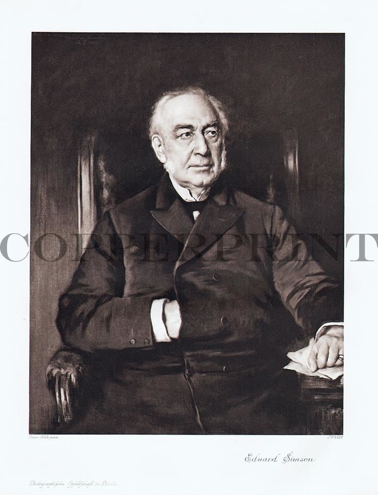 Portrait von Eduard von Simson Kunstdruck Tiefdruck