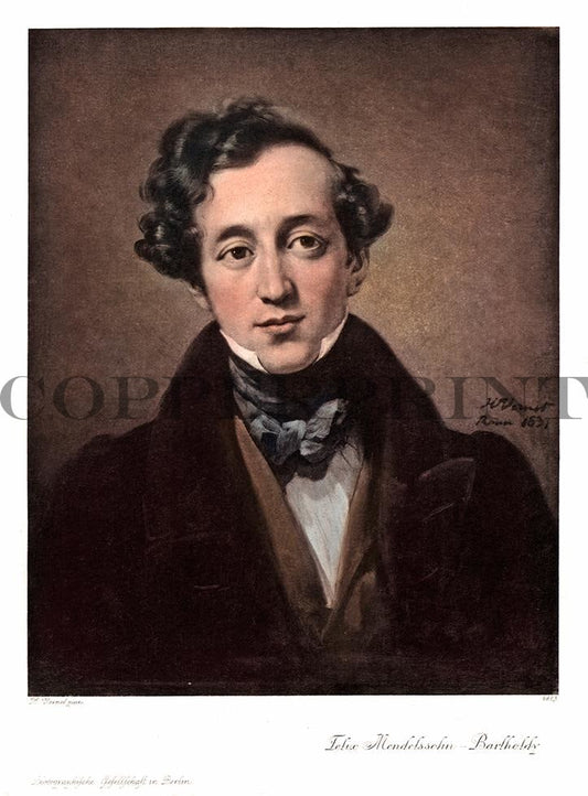 Portrait von Felix Mendelssohn Bartholdy Kunstdruck Tiefdruck