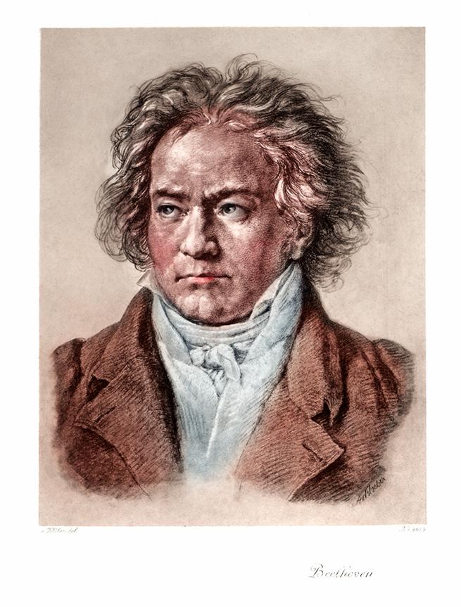 Portrait von Ludwig van Beethoven Kunstdruck Tiefdruck