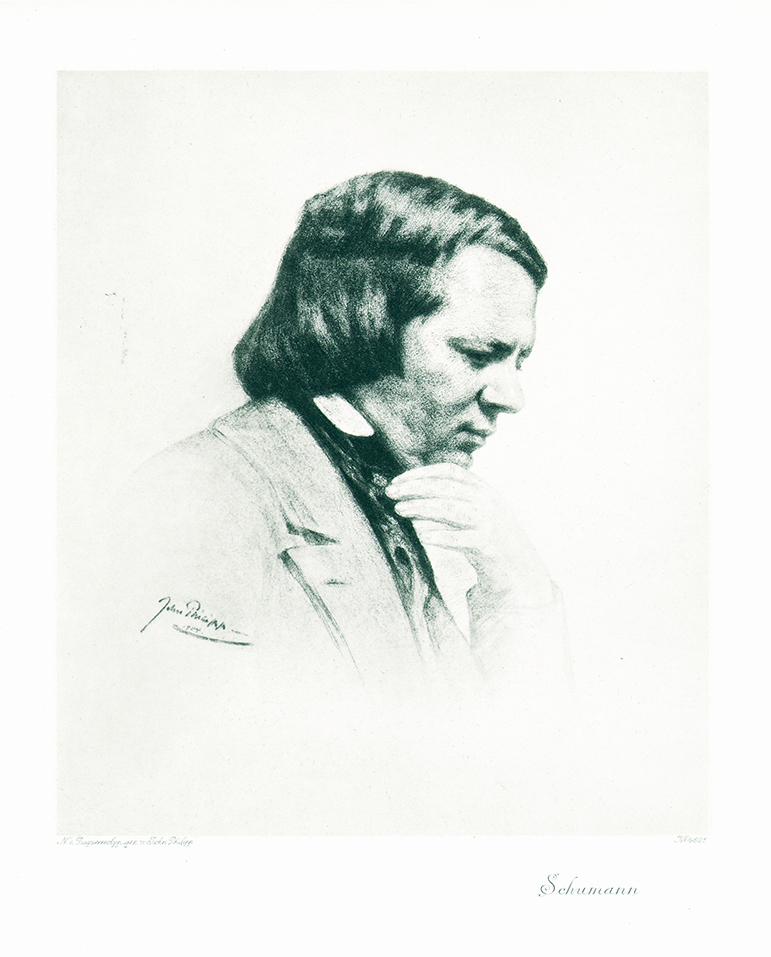 Portrait von Robert Schumann Kunstdruck Tiefdruck