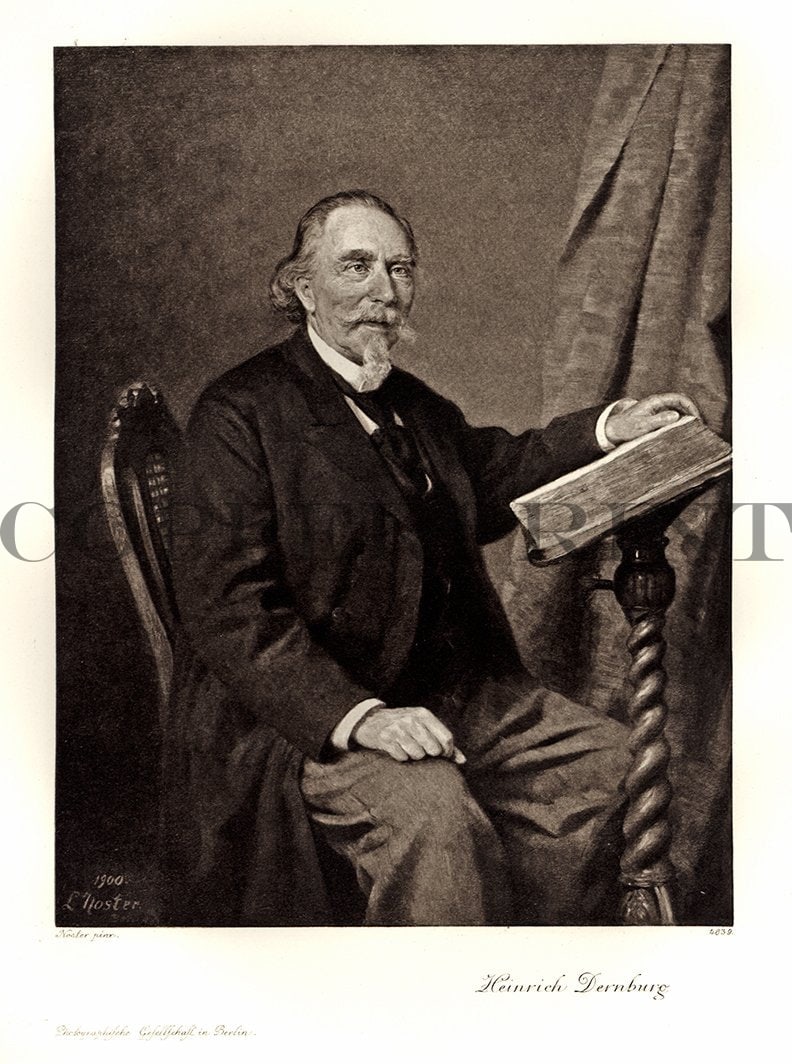 Portrait von Heinrich Dernburg Kunstdruck Tiefdruck