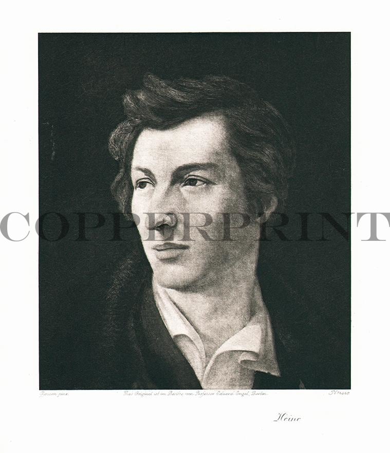 Portrait von Heinrich Heine II Kunstdruck Tiefdruck