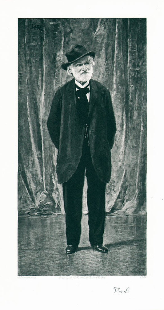 Portrait von Verdi Kunstdruck Tiefdruck