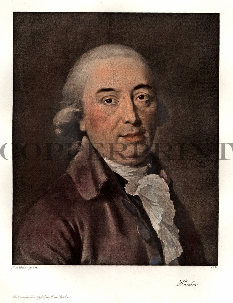 Portrait von Johann Gottfried von Herder Kunstdruck Tiefdruck