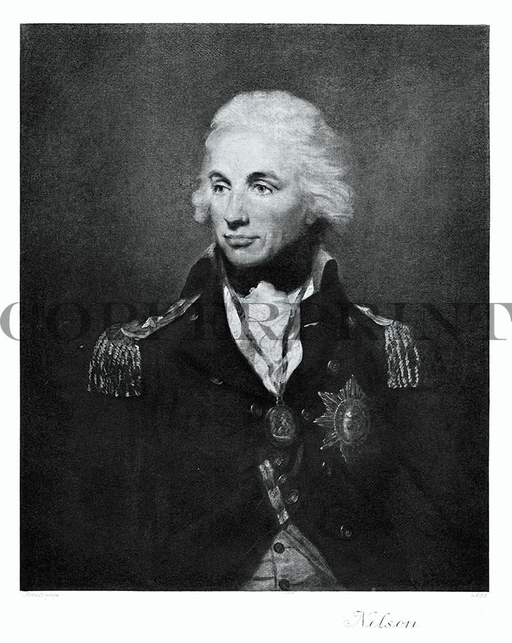 Portrait von Horatio Nelson Kunstdruck Tiefdruck