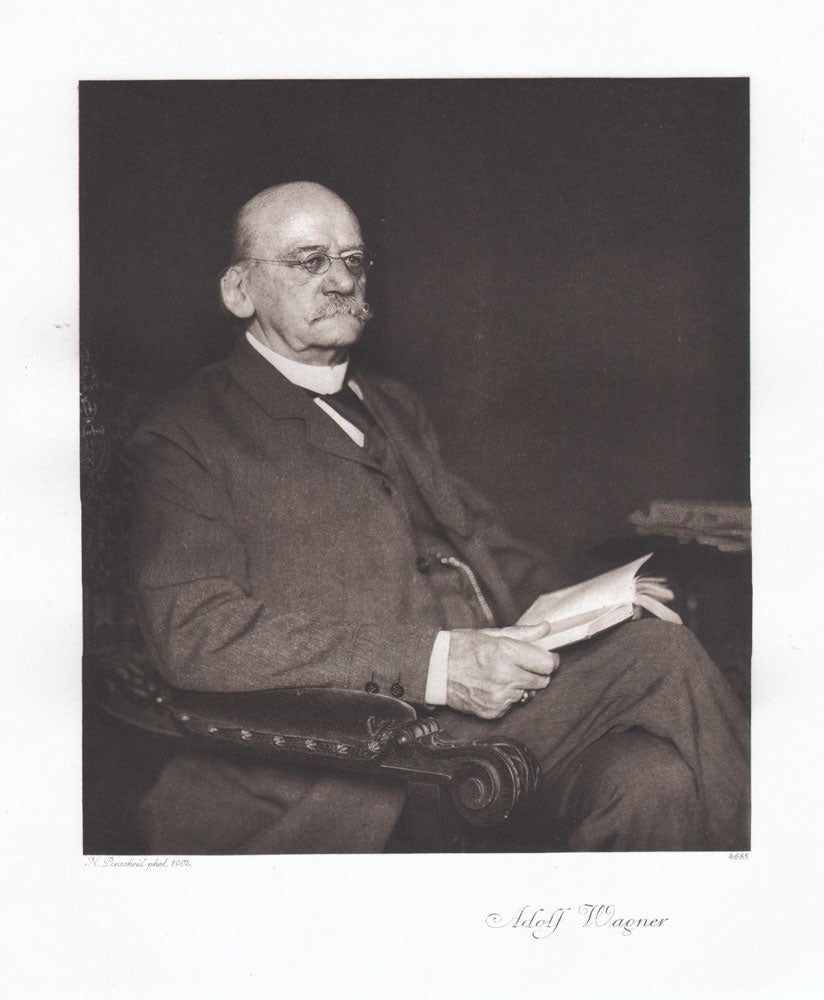 Portrait von Adolph Wagner schwarz weiß Kunstdruck Tiefdruck