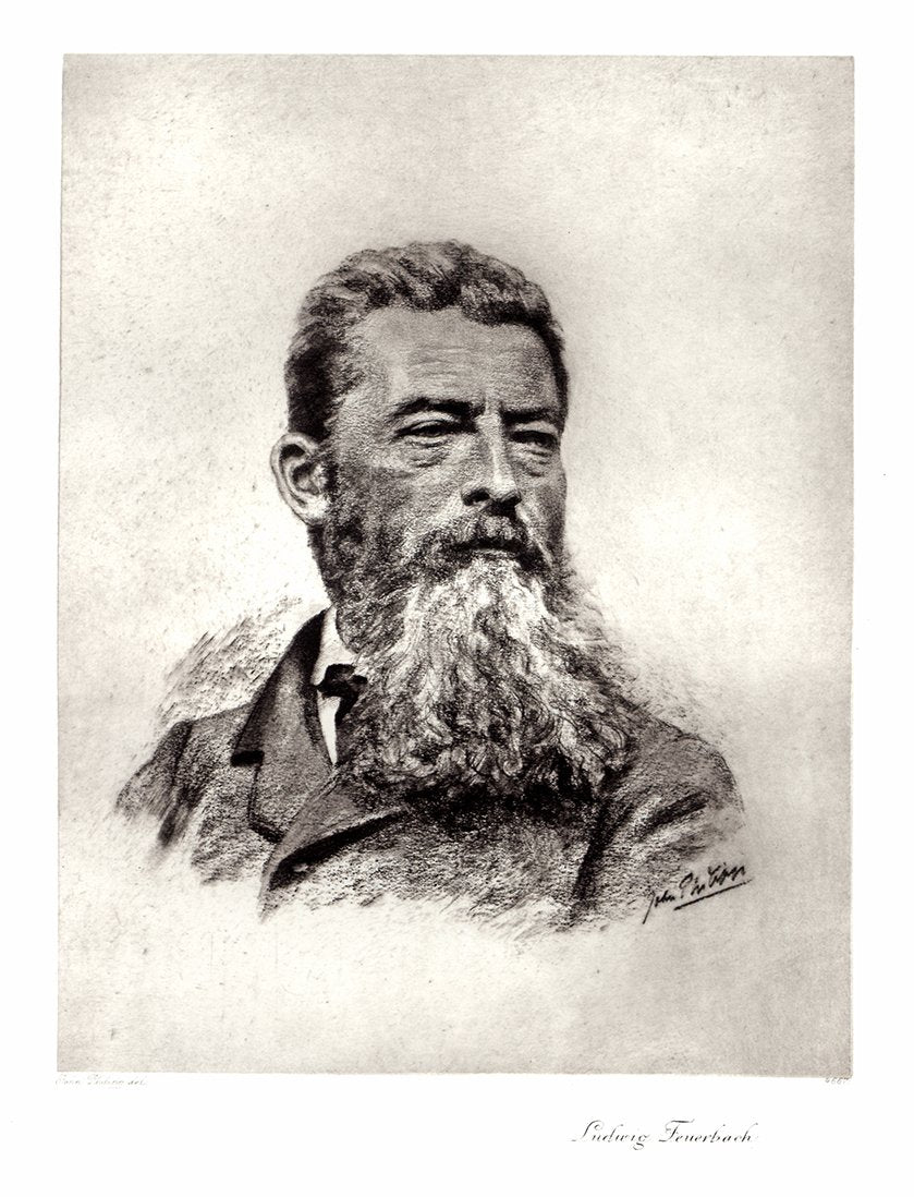 Portrait von Ludwig Feuerbach Kunstdruck Tiefdruck