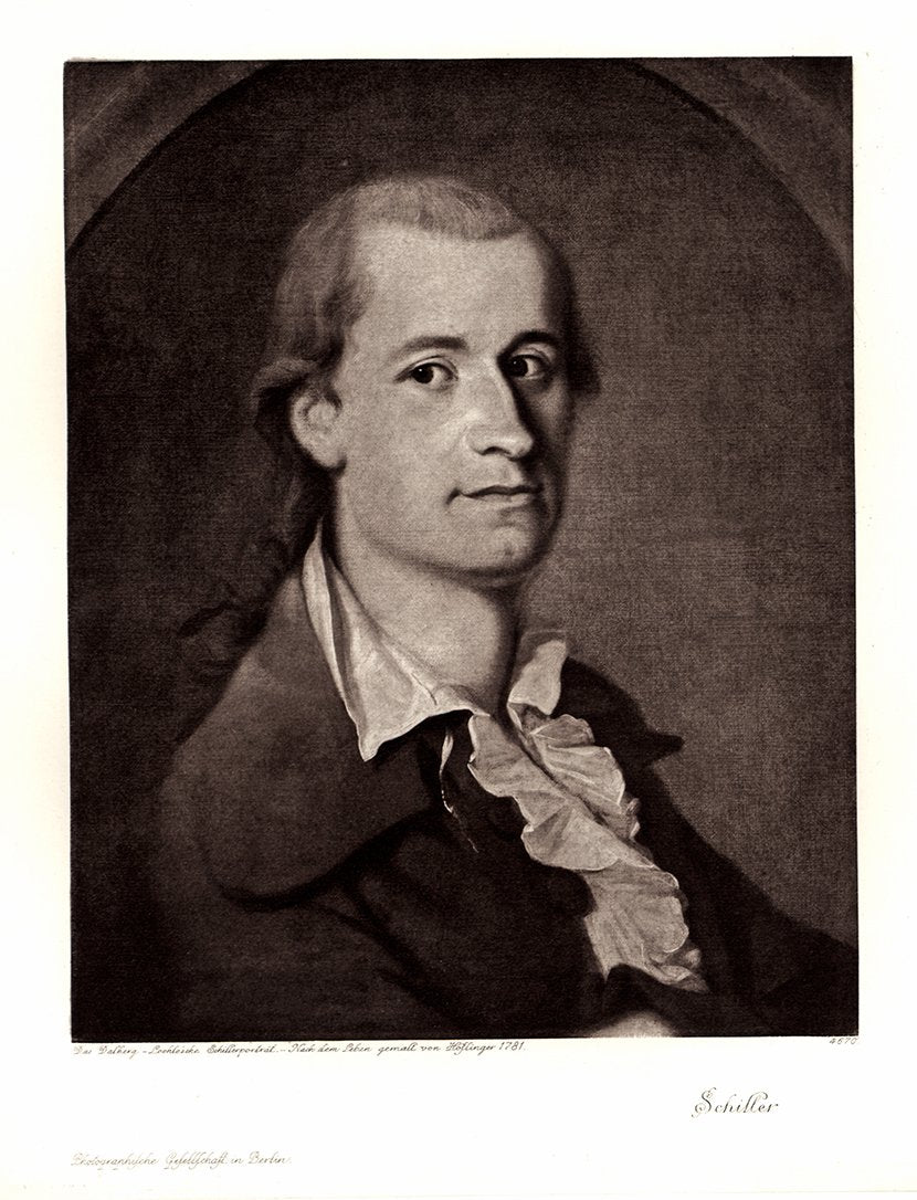 Portrait von Schiller Kunstdruck Tiefdruck